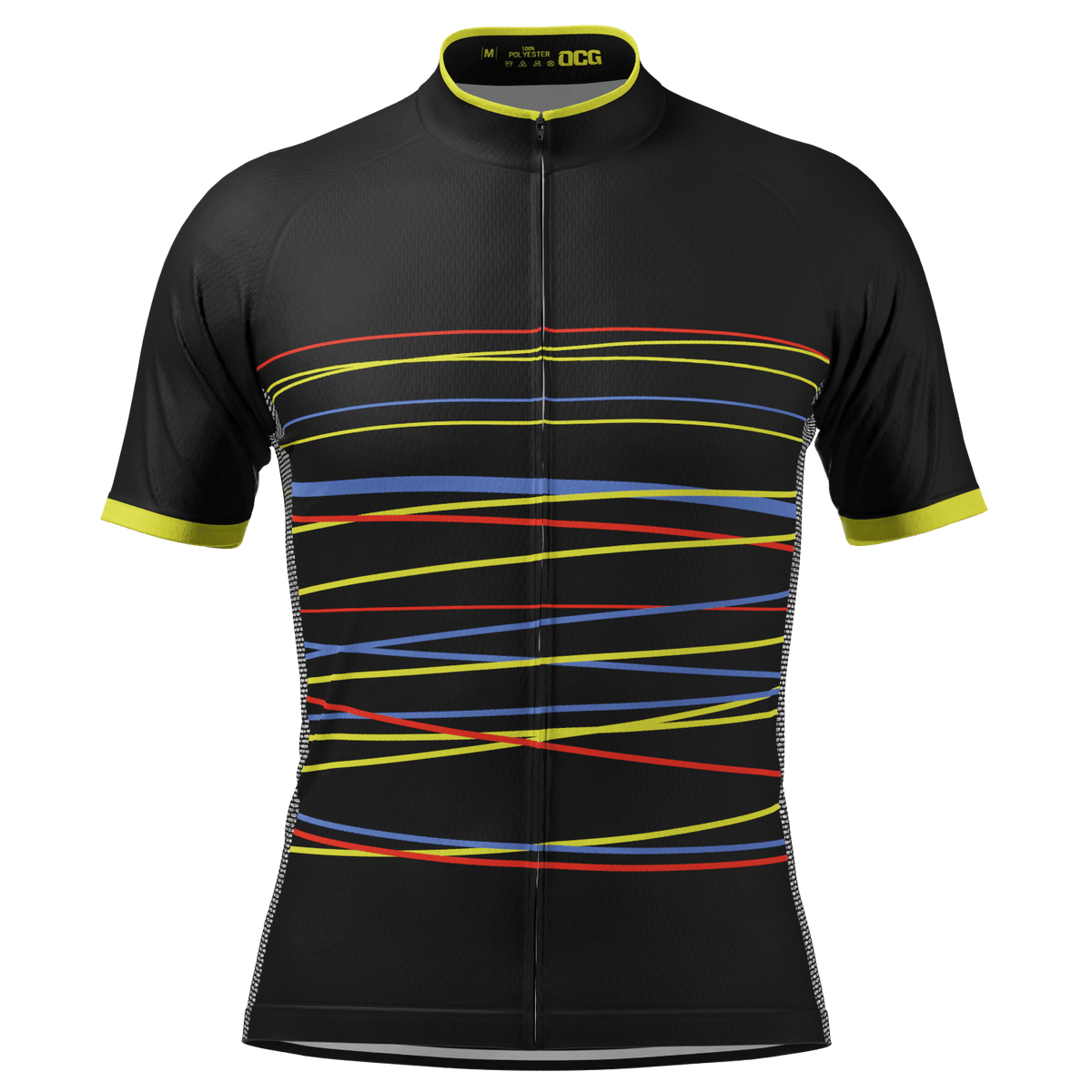 Men's Zigzag Color Lines Short Sleeve Cycling Jersey Online Cycling
