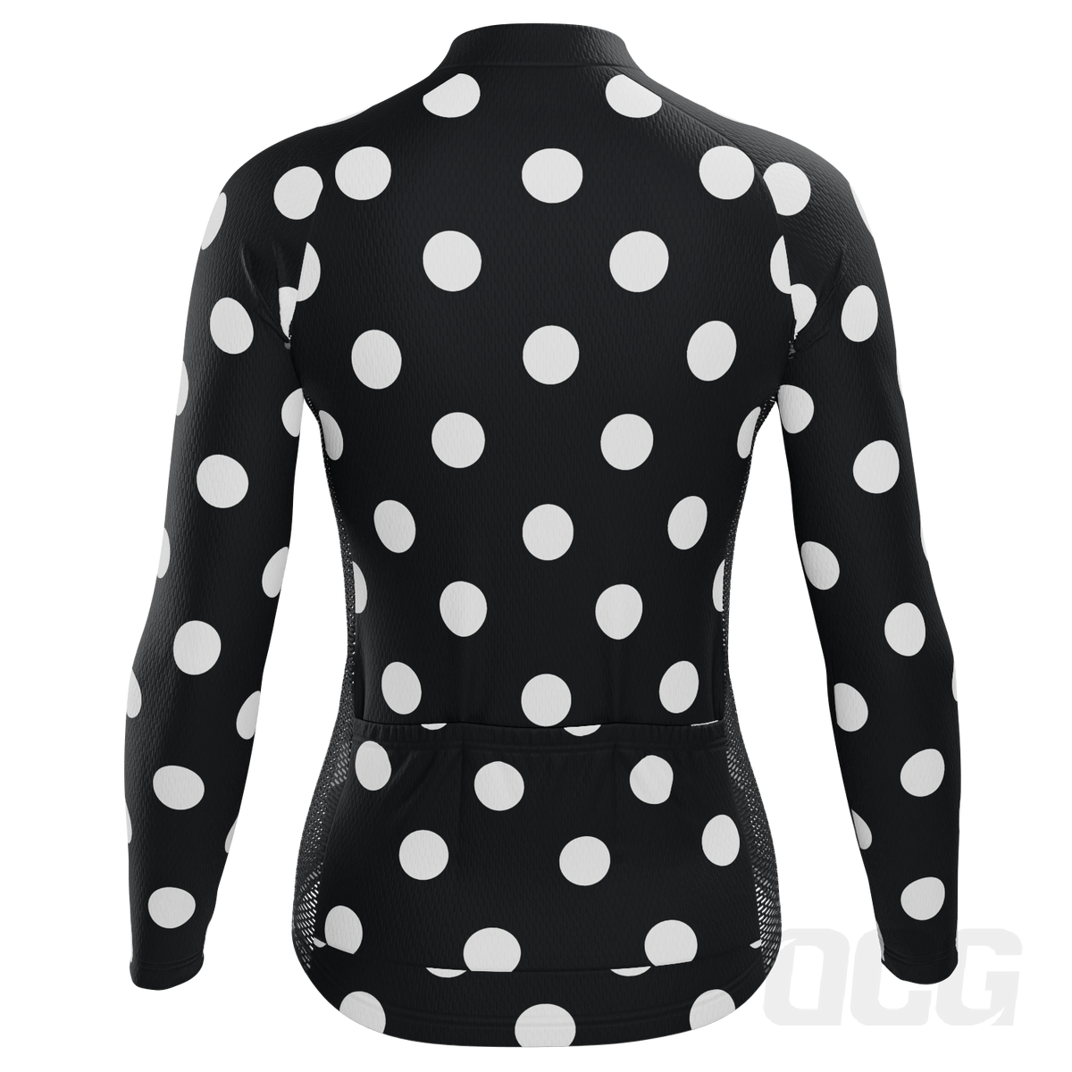 Women's Big Polka Dots Long Sleeve Cycling Jersey Online Cycling Gear