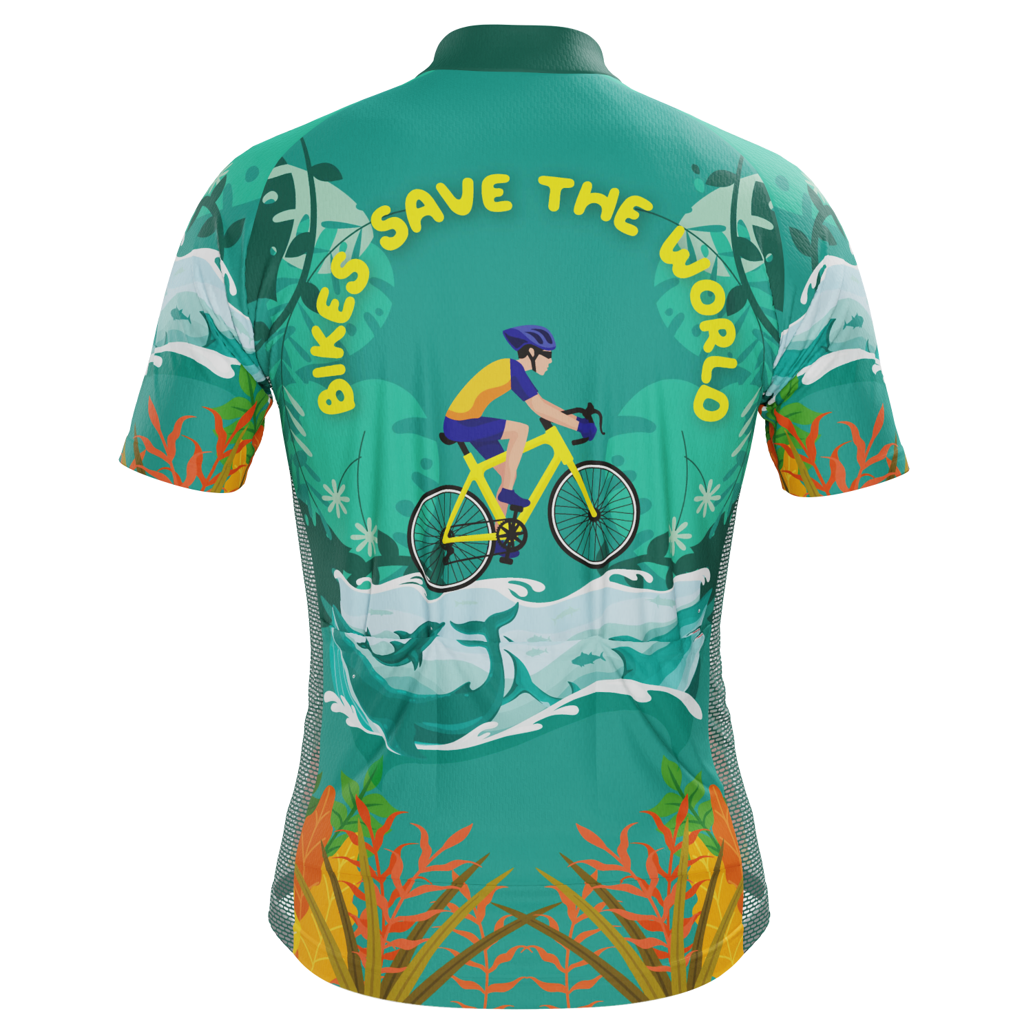 Men's Bikes Save The World Short Sleeve Cycling Jersey