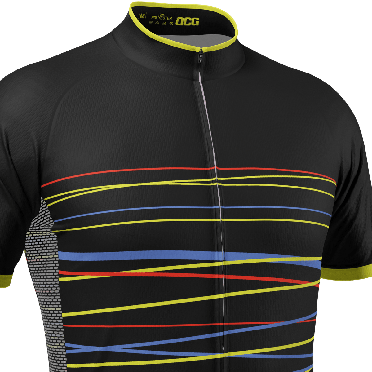 Men's Zigzag Color Lines Short Sleeve Cycling Jersey Online Cycling