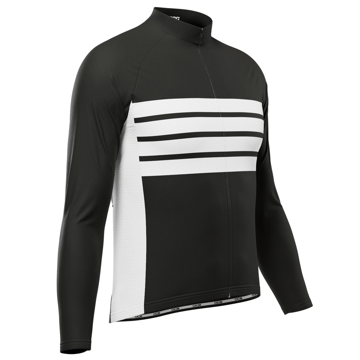 Men's Retro Four Stripe Black Long Sleeve Cycling Jersey Online
