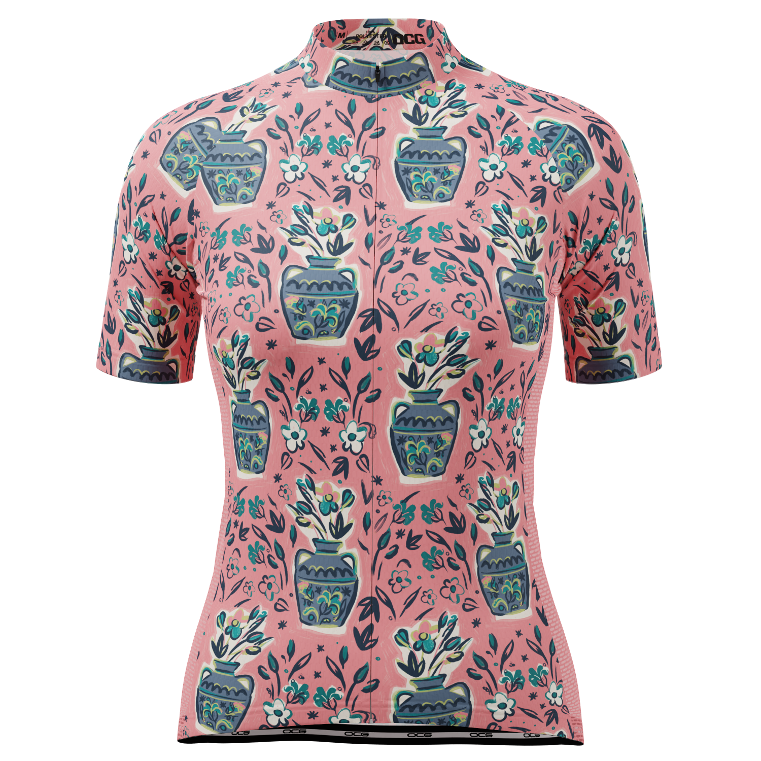 Women s Vases Flowers Short Sleeve Cycling Jersey
