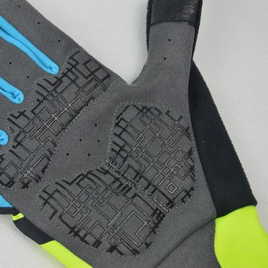 DV Blue Striped Touch Screen Gel Padded Winter Cycling Gloves-DV Athletic-Online Cycling Gear Australia