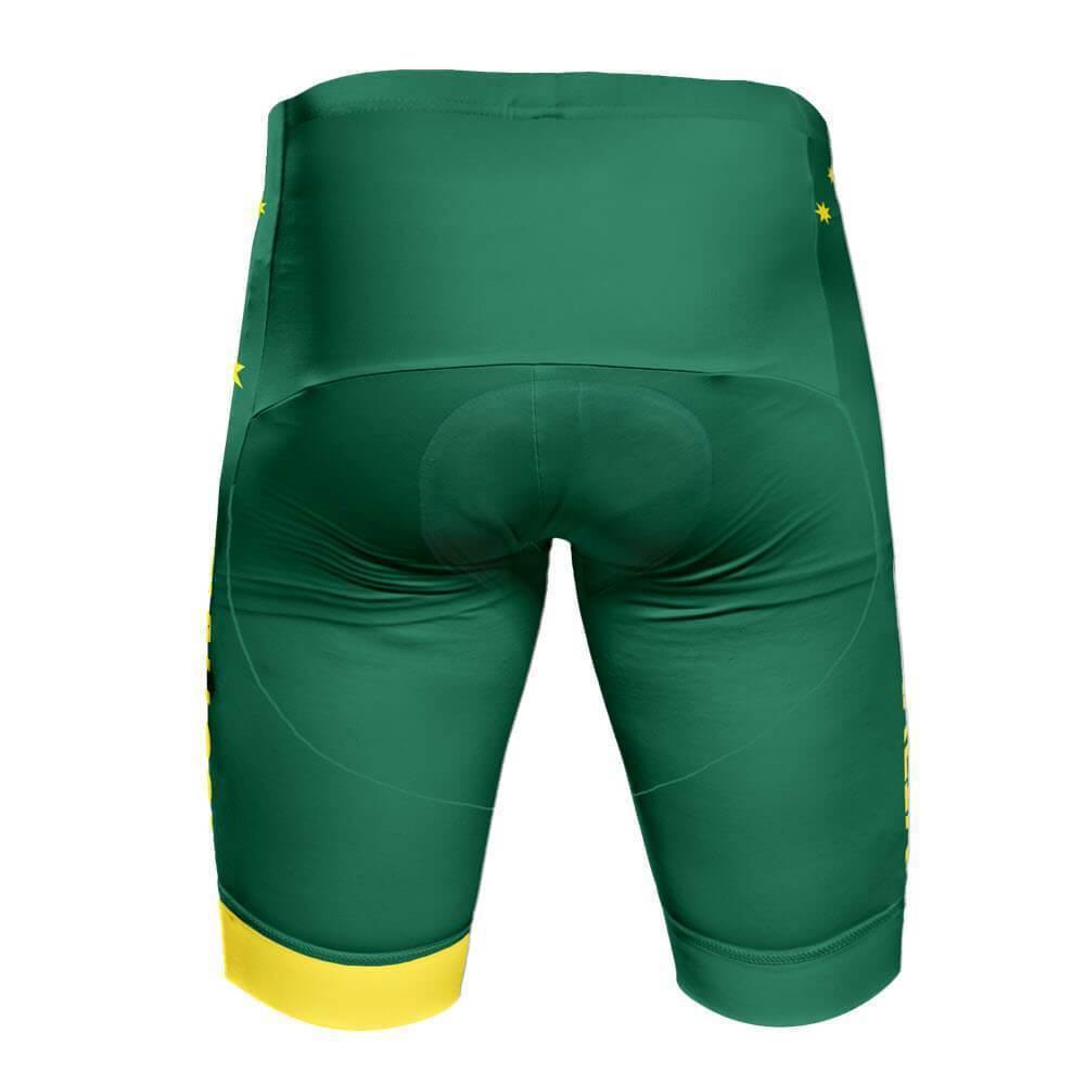 Men's Australia Green & Gold Flag ProBand Cycling Shorts Online