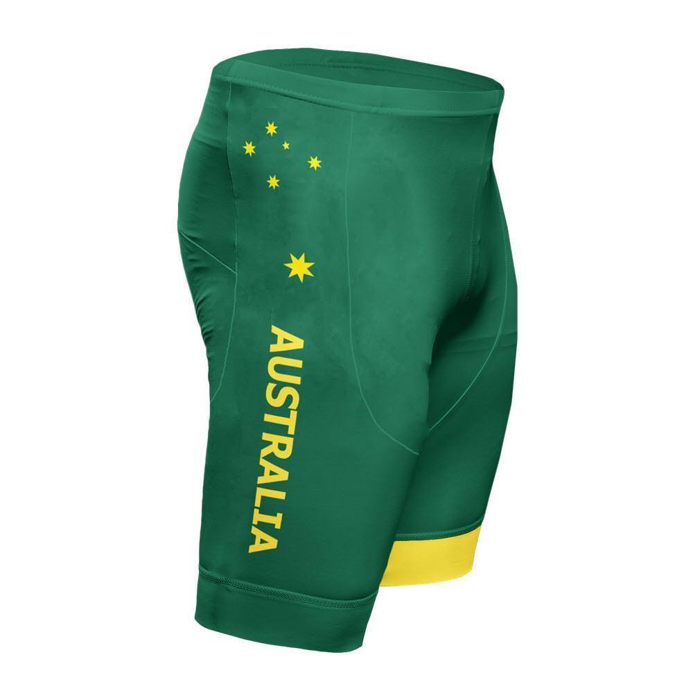 Men's Australia Green & Gold Flag ProBand Cycling Shorts Online