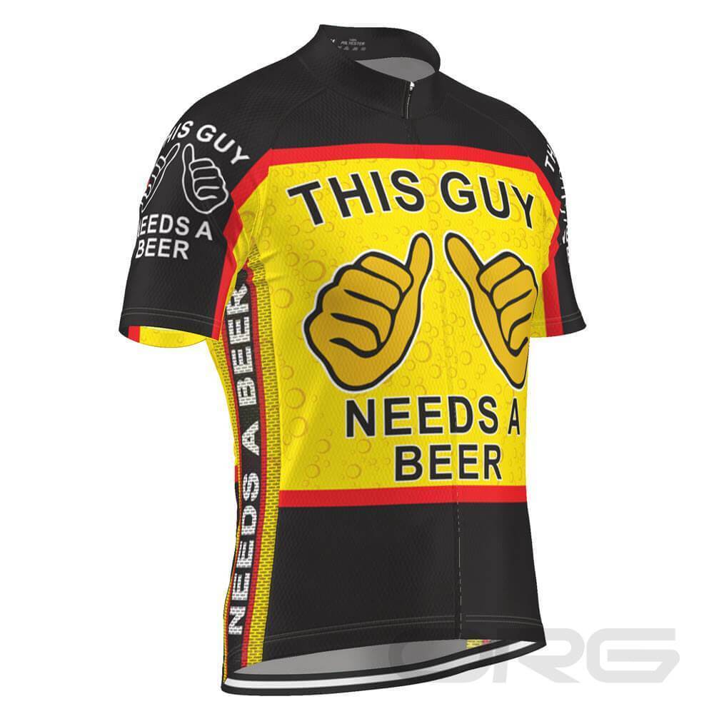 Men's This Guy Needs a Beer Short Sleeve Cycling Jersey Online