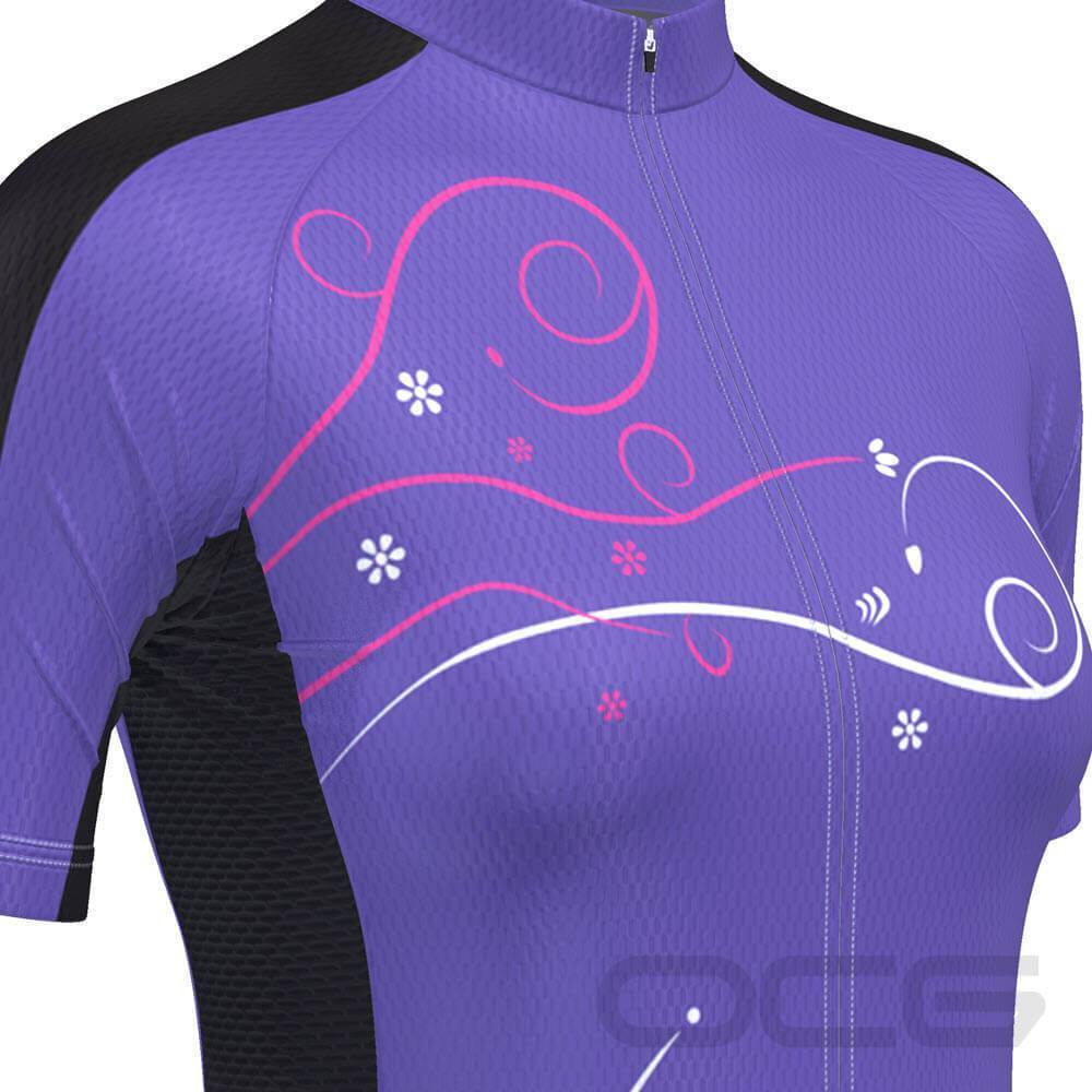 Women's Floral Swirl Fashion Cycling Jersey Online Cycling Gear Australia