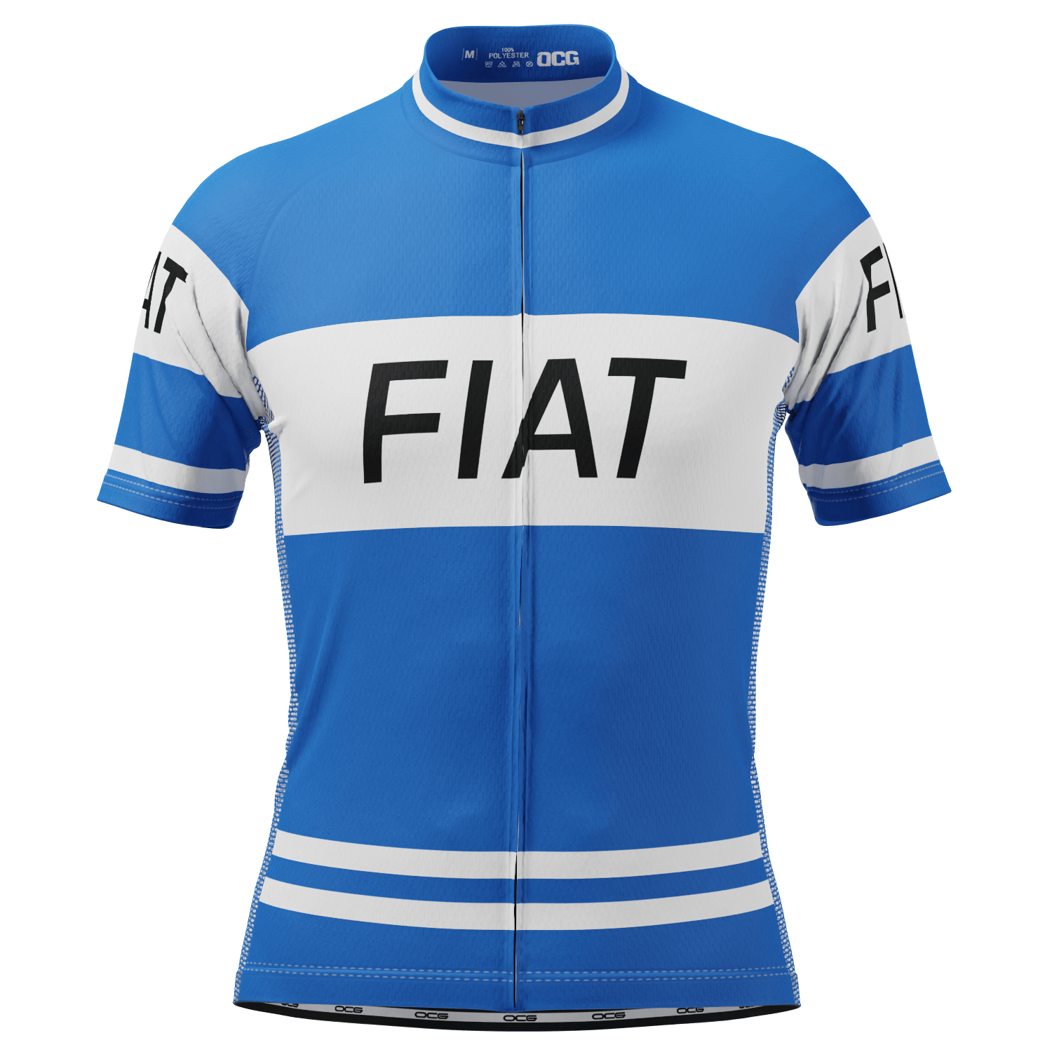 Men s Retro FIAT France Team Short Sleeve Cycling Jersey