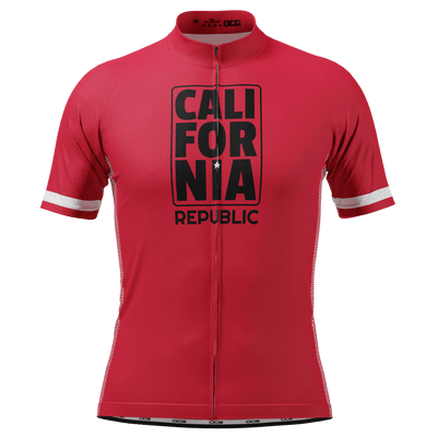 Men's California Republic Series 1 (Brown) Short Sleeve Cycling Jersey