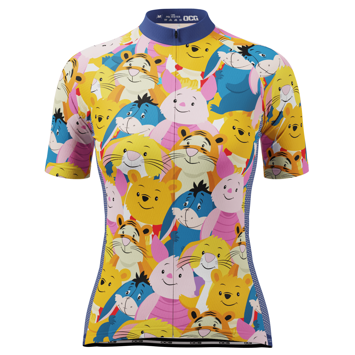 Women's Winnie The Pooh Characters Mashup Short Sleeve Cycling Jersey