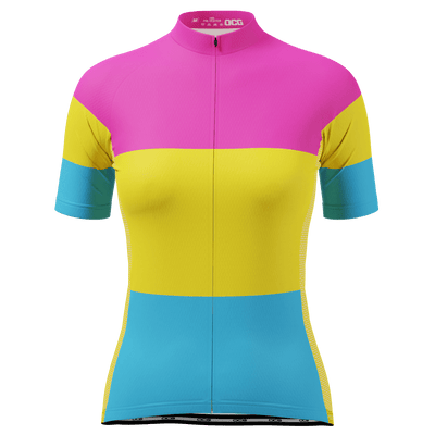 Women's LGBT Pansexual Pride Short Sleeve Cycling Jersey
