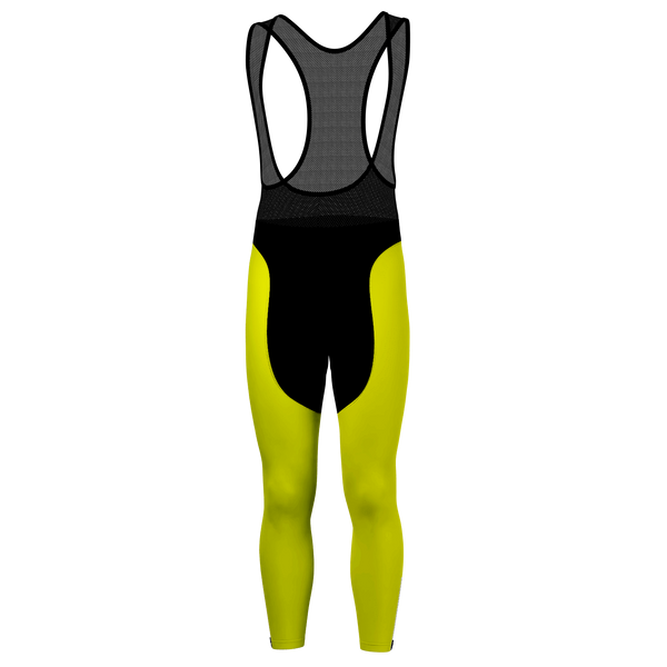 Men's Basic Colors Neon Gel Padded Cycling Bib Tights