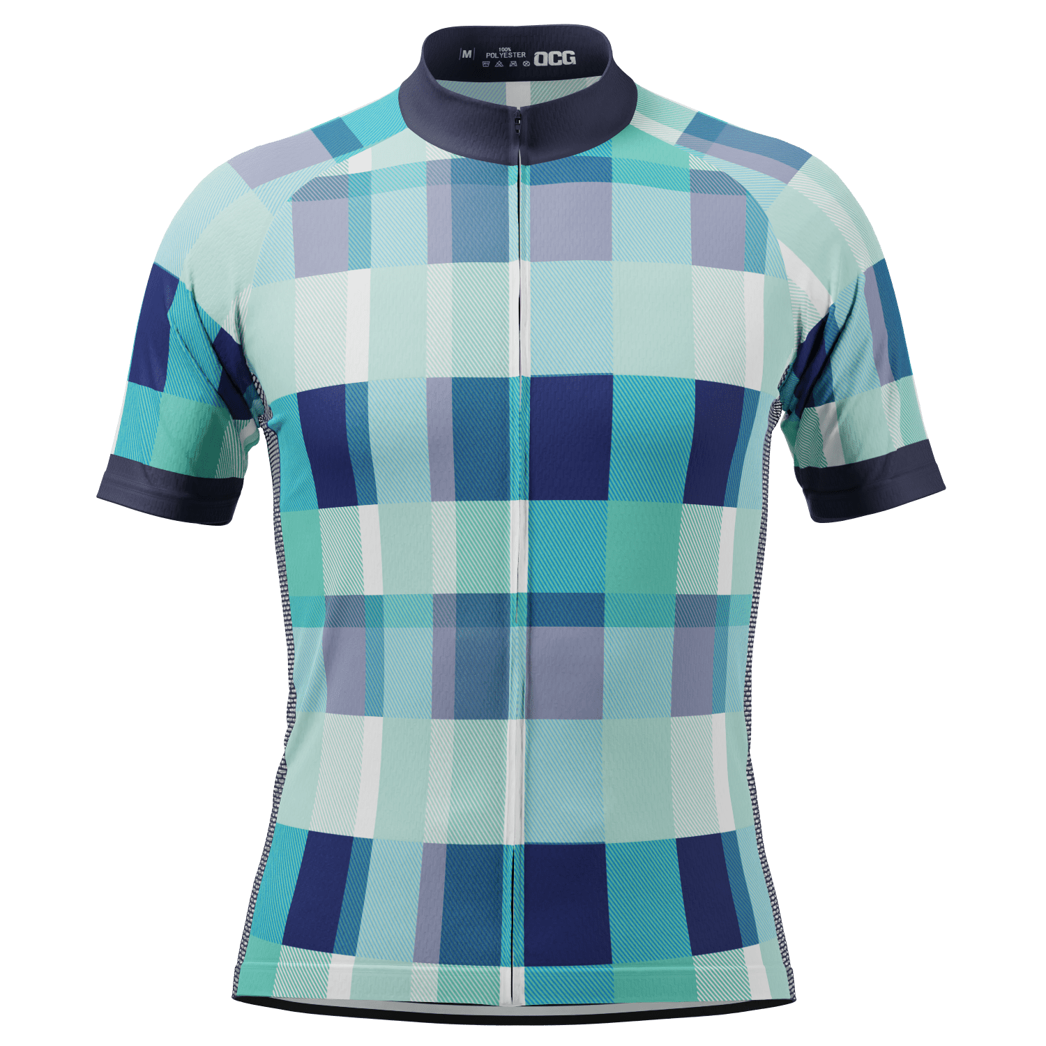 Men's Classic Tartan Short Sleeve Cycling Jersey