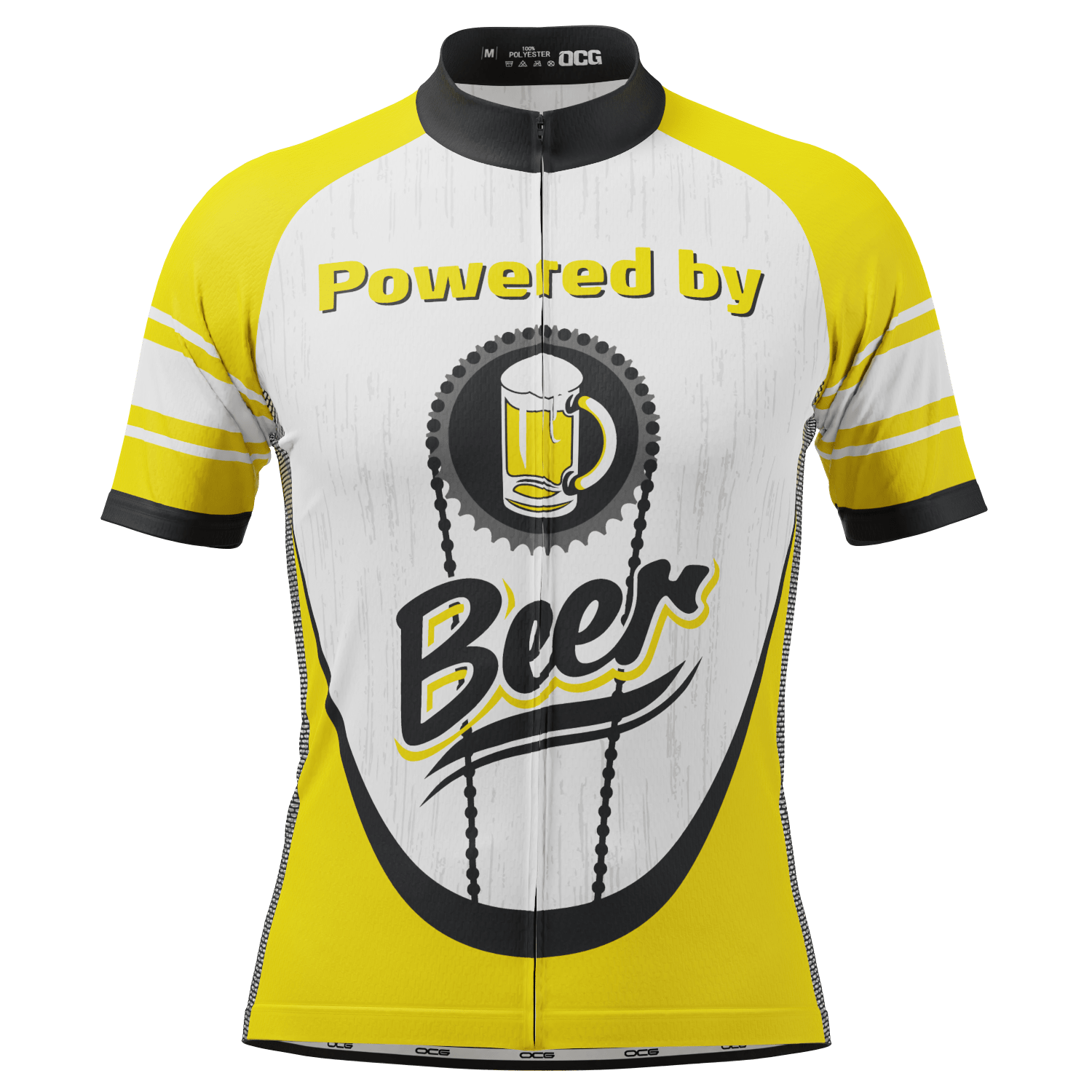 Men's Powered By Beer Short Sleeve Cycling Jersey