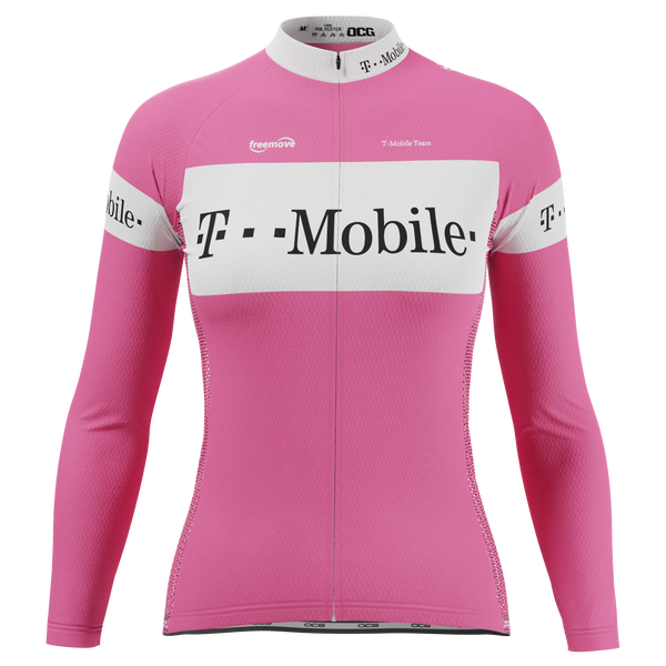 Women's Retro T-Mobile Long Sleeve Cycling Jersey