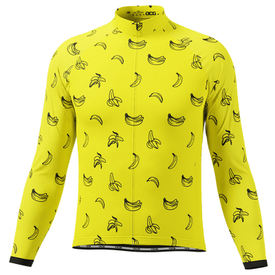 Men's Must Be Bananas Long Sleeve Cycling Jersey