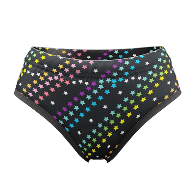 Women's Rainbow Star Gel Padded Cycling Underwear-Briefs