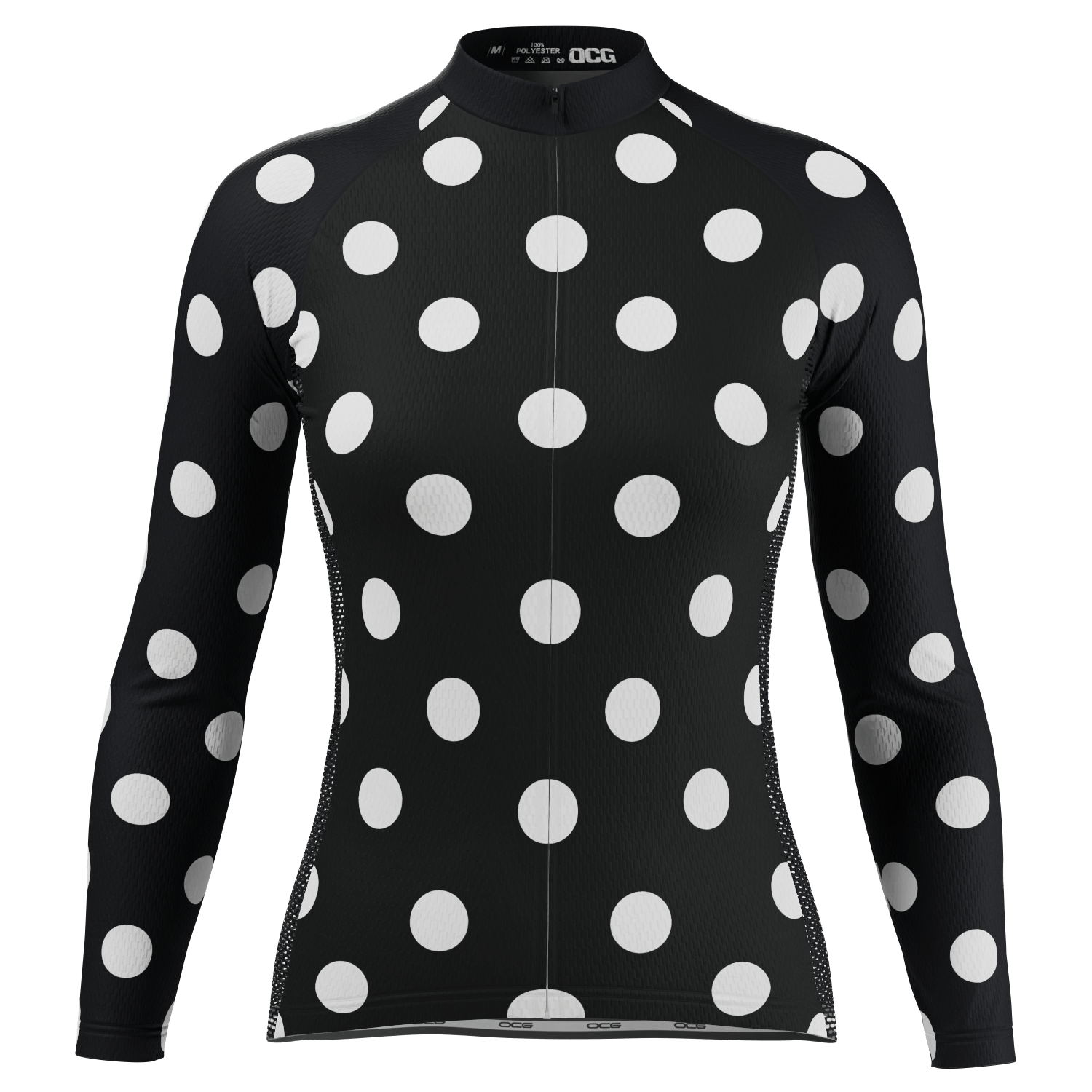 Women's Big Polka Dots Long Sleeve Cycling Jersey