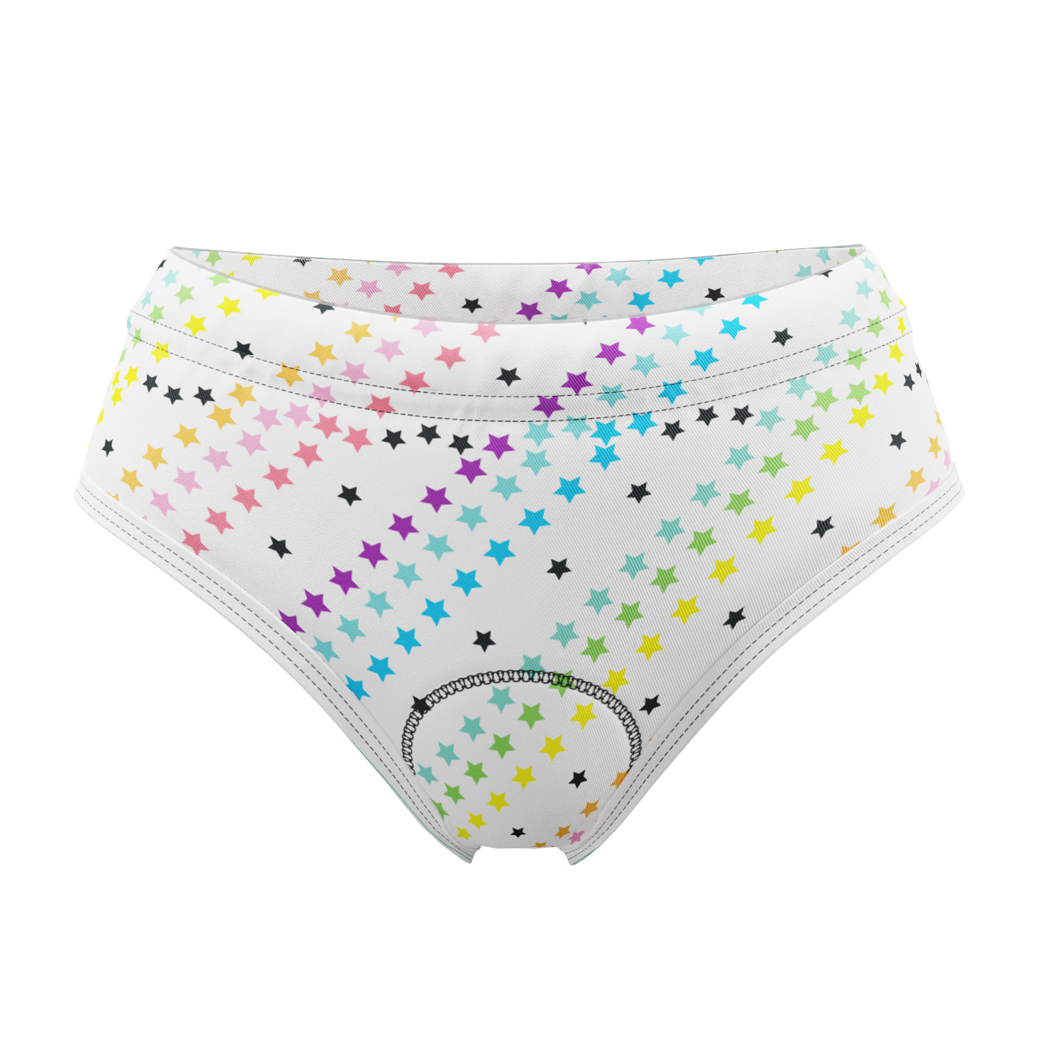 Women's Rainbow Star Padded Cycling Underwear