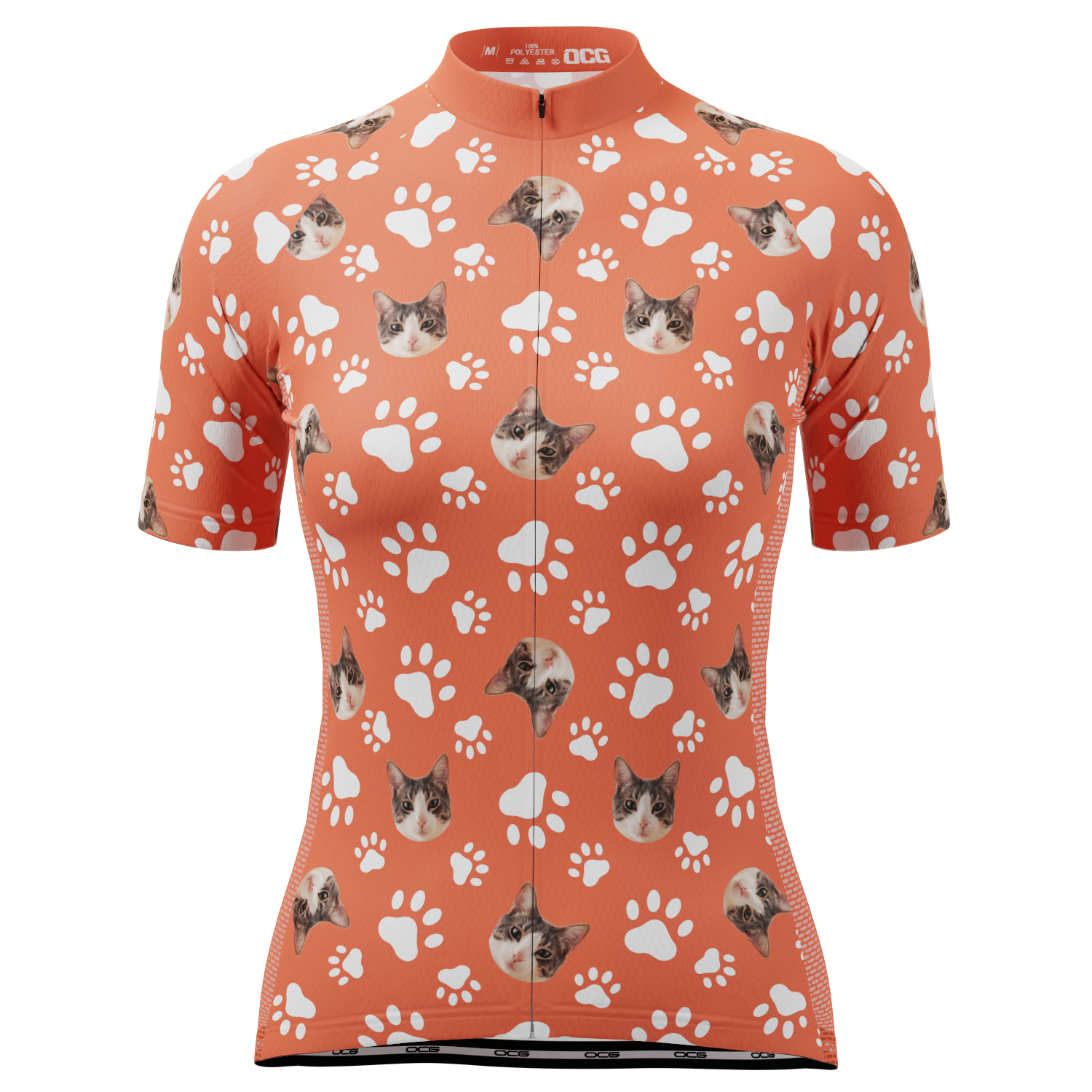 Women's Custom Pet Paws Design Personalized Short Sleeve Cycling Jersey