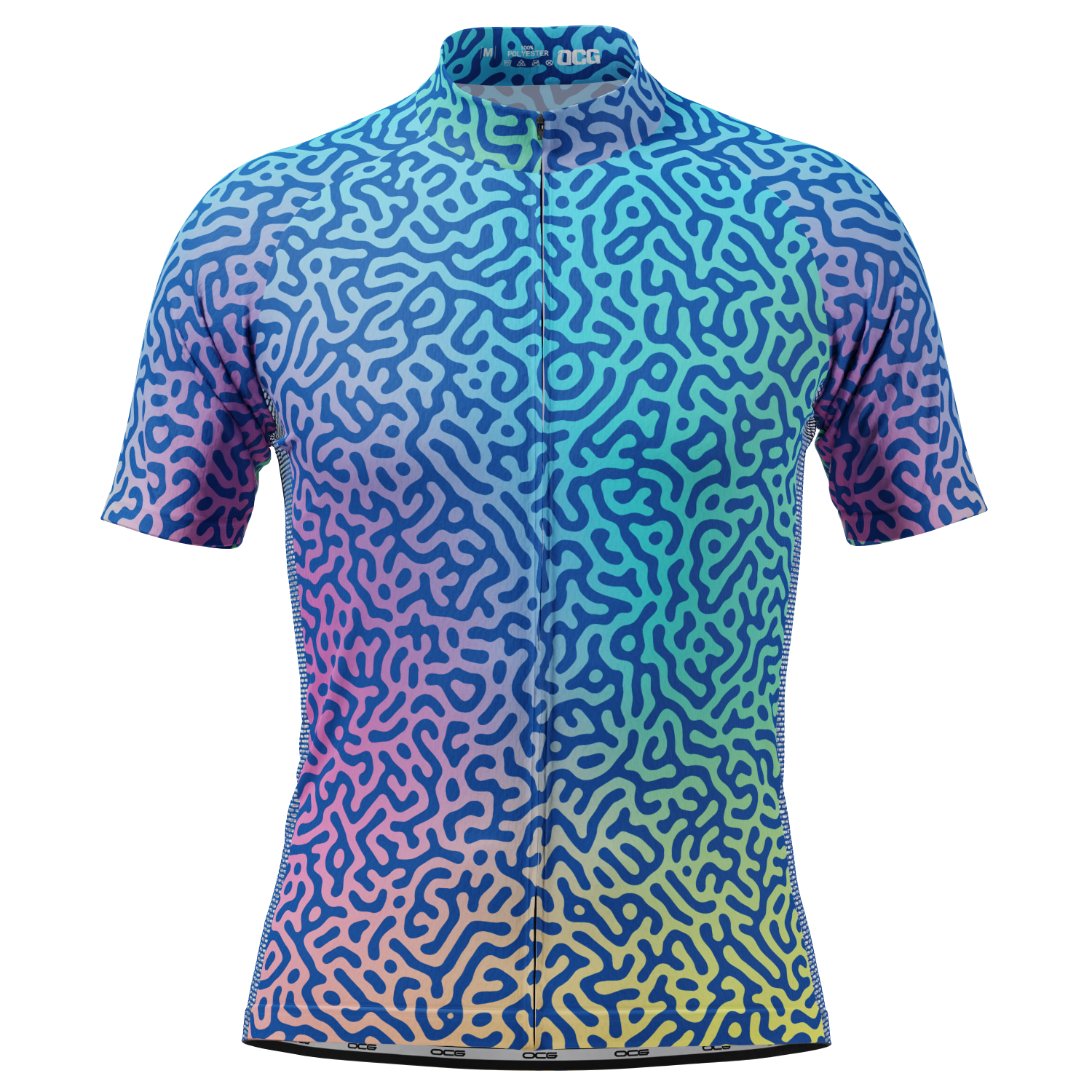 Men's Holographic Organic Lines Short Sleeve Cycling Jersey