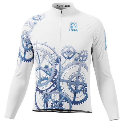 Men's DNA White Long Sleeve Cycling Jersey