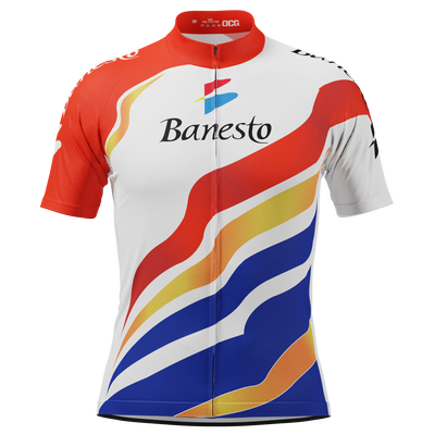 Men's Banesto Retro 1990 Short Sleeve Cycling Jersey