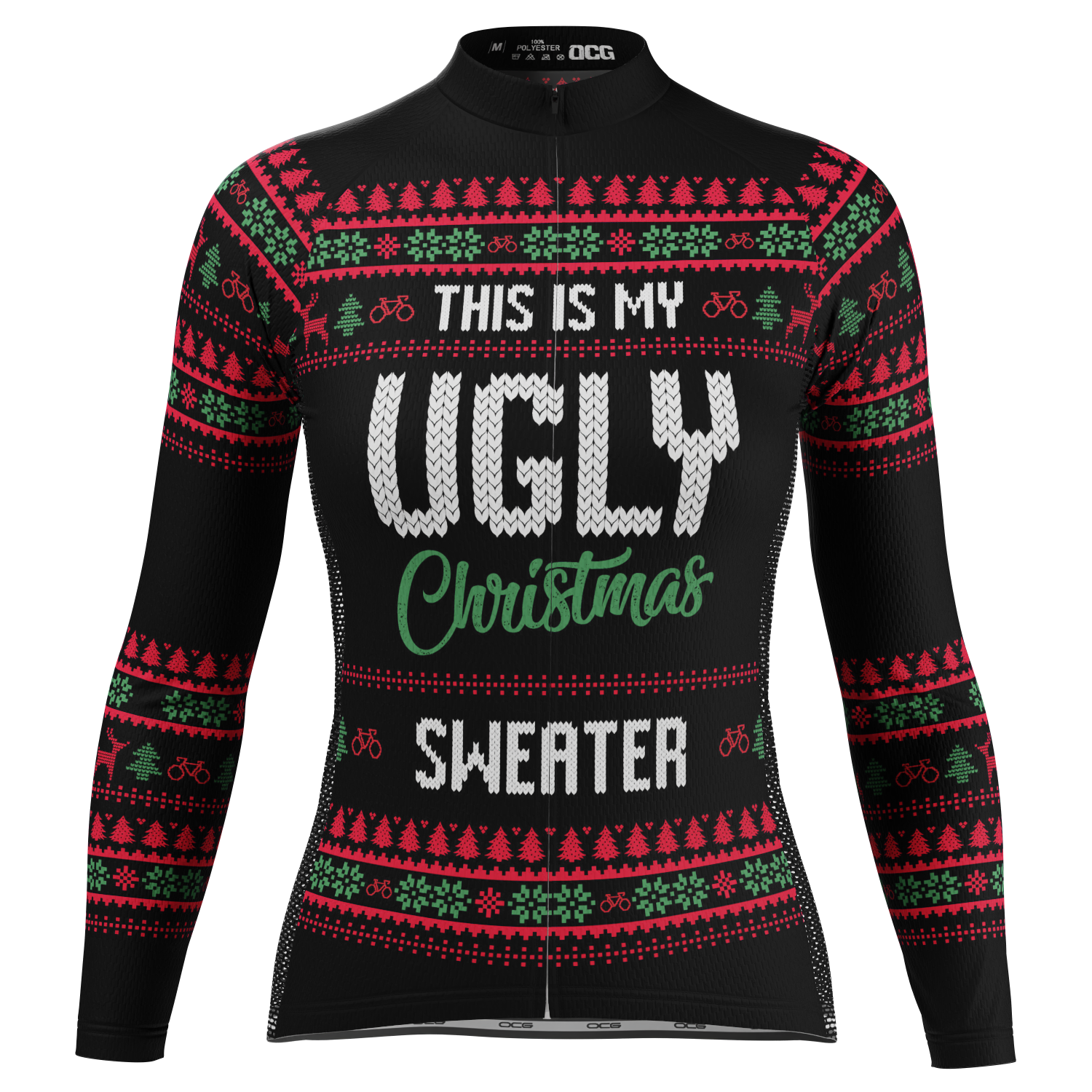 Women's This is my Ugly Christmas Sweater Long Sleeve Cycling Jersey