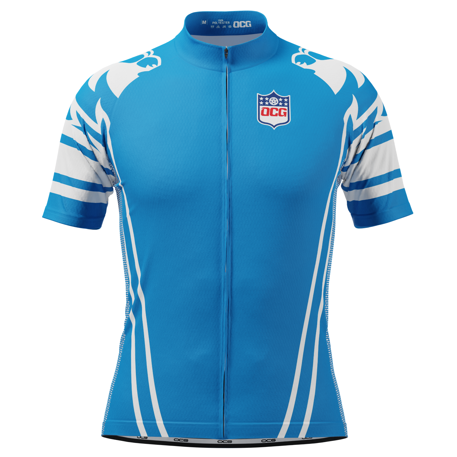 Men's Detroit Football Short Sleeve Cycling Jersey