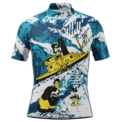 Men's Steamboat Willie in The Sea Short Sleeve Cycling Jersey
