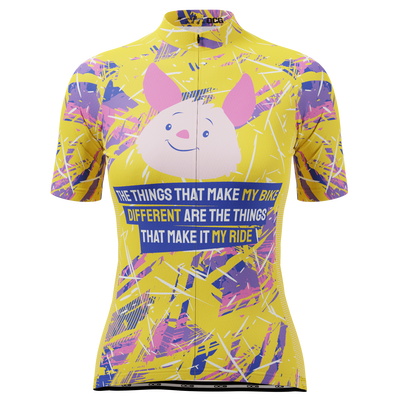 Women's Piglet's Ride Short Sleeve Cycling Jersey