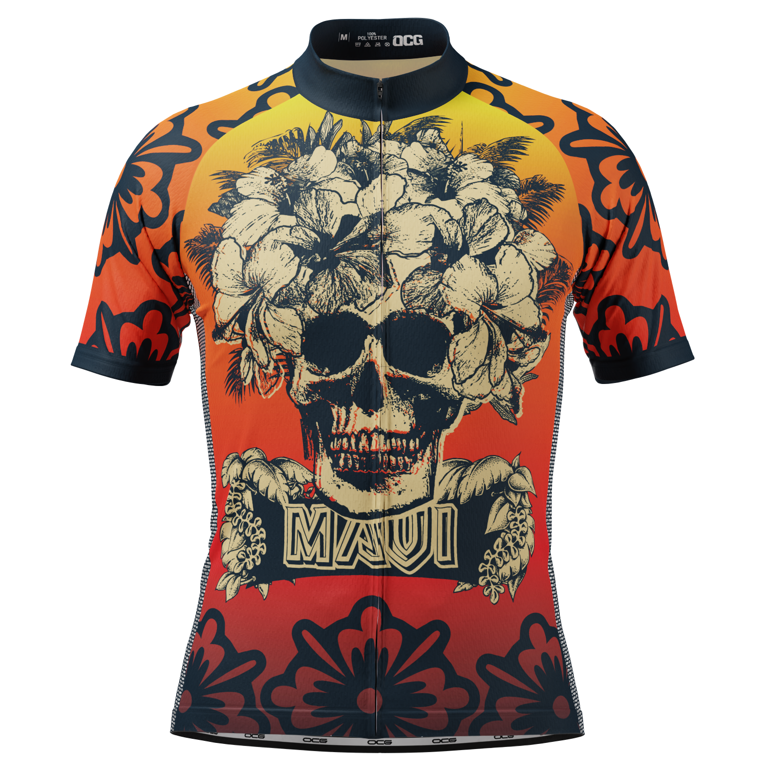 Men's Maui Skull Short Sleeve Cycling Jersey