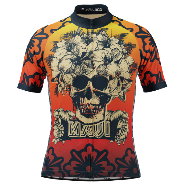 Men's Maui Skull Short Sleeve Cycling Jersey