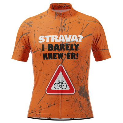 Men's Strava? I Barely Knew 'Er! Short Sleeve Cycling Jersey