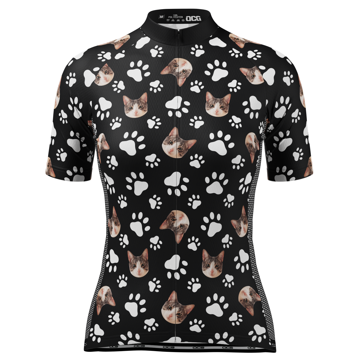 Women's Custom Pet Paws Design Personalized Short Sleeve Cycling Jersey