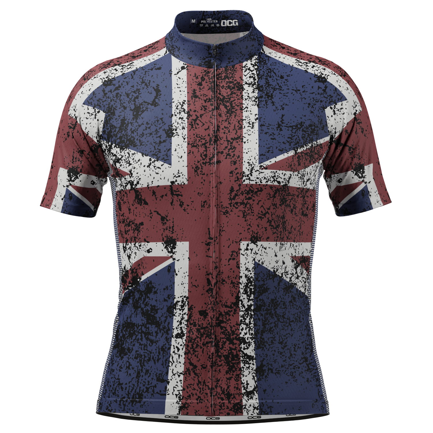 Men's UK Distressed Union Jack Short Sleeve Cycling Jersey