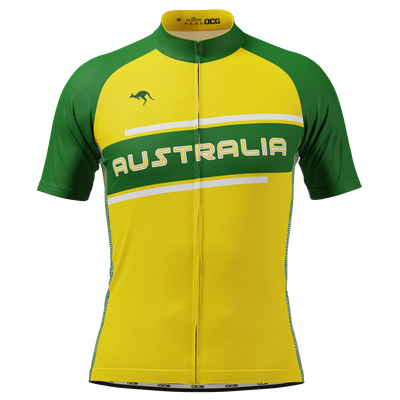 Men's Australia Boxing Kangaroo Short Sleeve Cycling Jersey