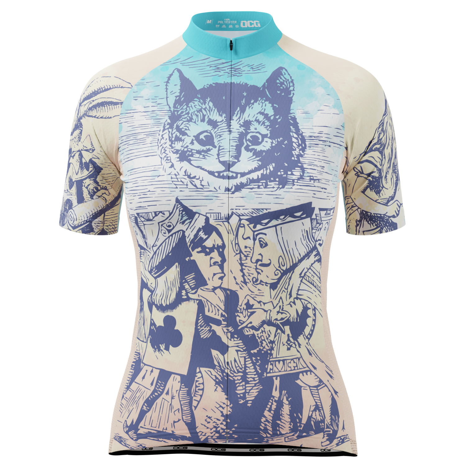 Women's Alice In Wonderland Short Sleeve Cycling Jersey