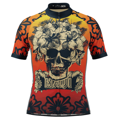 Men's Maui Skull Short Sleeve Cycling Jersey