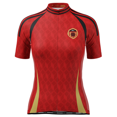 Women's Belgium Soccer Short Sleeve Cycling Jersey