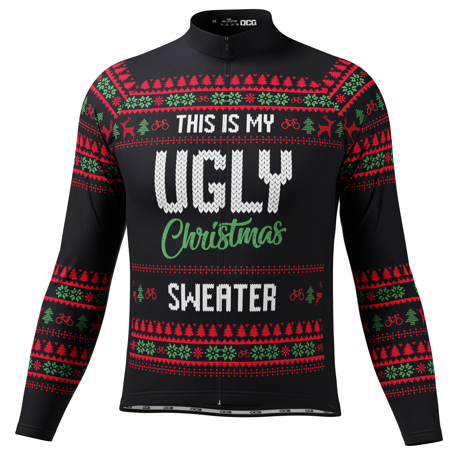 Men's This is my Ugly Christmas Sweater Long Sleeve Cycling Jersey