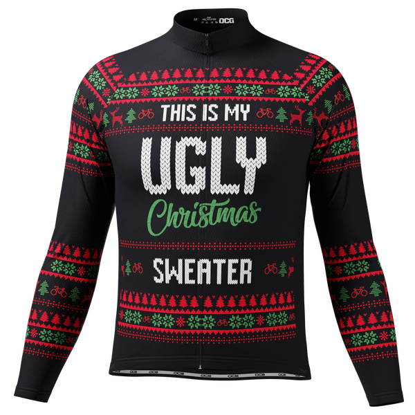 Men's This is my Ugly Christmas Sweater Long Sleeve Cycling Jersey