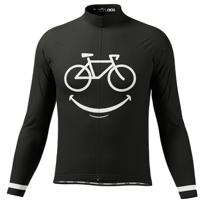 Men's Smiling Bike Long Sleeve Cycling Jersey