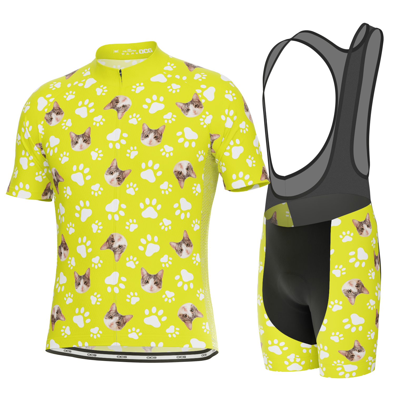 Men's Custom Pet Paws Cycling Kit Performance & Comfort