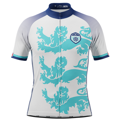 Men's England Soccer Short Sleeve Cycling Jersey