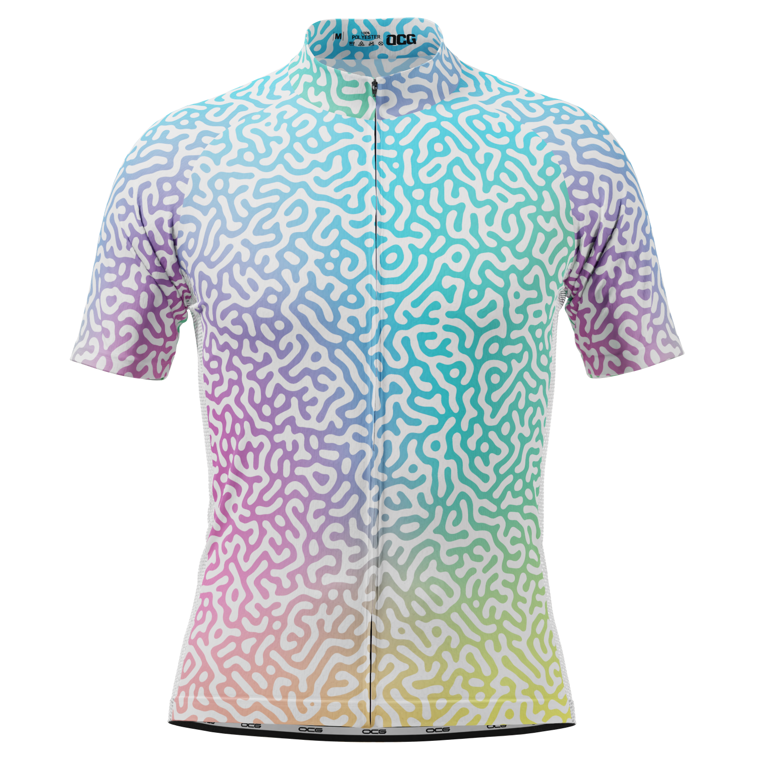 Men's Holographic Organic Lines Short Sleeve Cycling Jersey