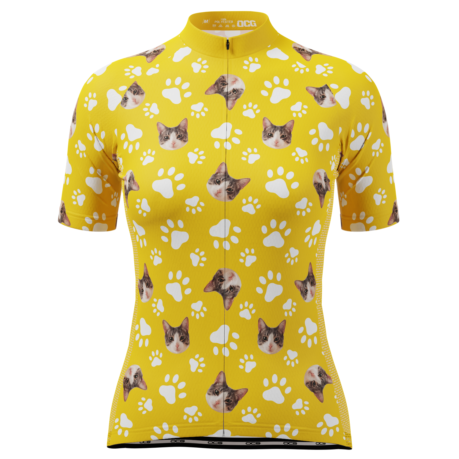 Women's Custom Pet Paws Design Personalized Short Sleeve Cycling Jersey