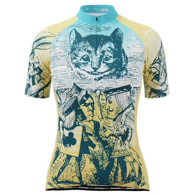 Women's Alice In Wonderland Short Sleeve Cycling Jersey