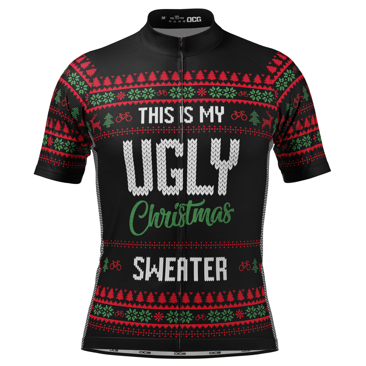 Men's This is my Ugly Christmas Sweater Short Sleeve Cycling Jersey