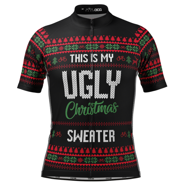 Men's This is my Ugly Christmas Sweater Short Sleeve Cycling Jersey